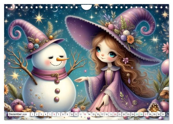 Produktbild: Luna, die kleine Zauberhexe (Wandkalender 2026 DIN A4 quer), CALVENDO Monatskalender