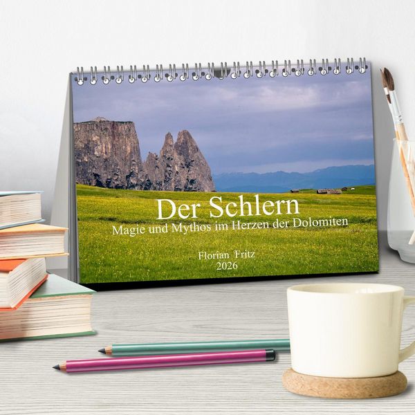 Produktbild: Der Schlern - Magie und Mythos im Herzen der Dolomiten (Tischkalender 2026 DIN A5 quer), CALVENDO Monatskalender