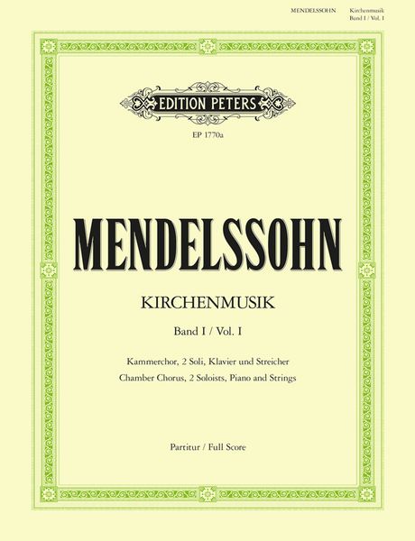 Produktbild: Mendelssohn Bartholdy, F: Kirchenmusik, Band 1: Chorwerke