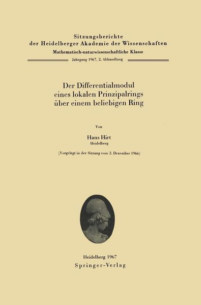 Produktbild: Der Differentialmodul eines lokalen Prinzipalrings &uuml;ber einem beliebigen Ring