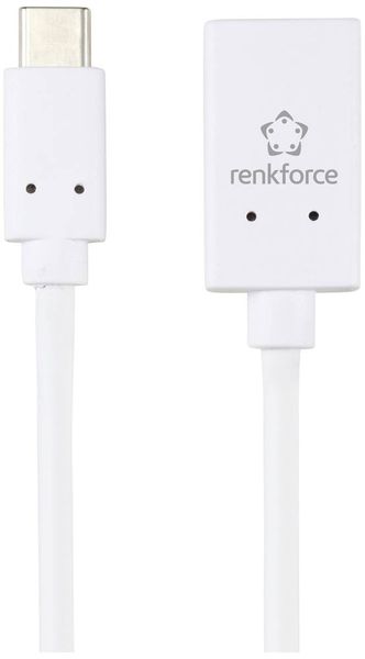 Produktbild: Renkforce USB-C&reg; Adapter [1x USB-C&reg; 5Gbps - 1x USB 3.2 Gen 1 Buchse A (USB 3.0)] 0.20 m verdrillte Paare