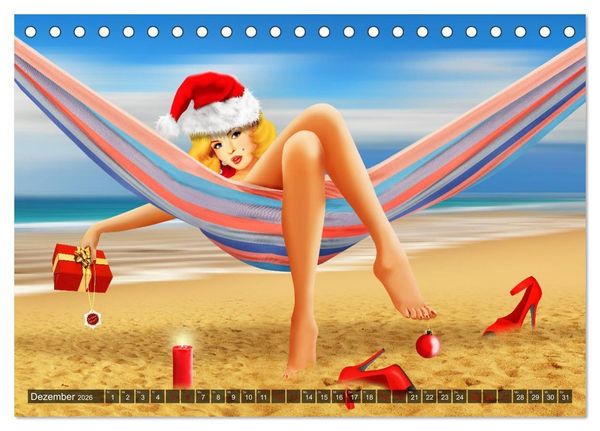 Produktbild: Pin-Up Girls im Retro Style by Mausopardia (Tischkalender 2026 DIN A5 quer), CALVENDO Monatskalender