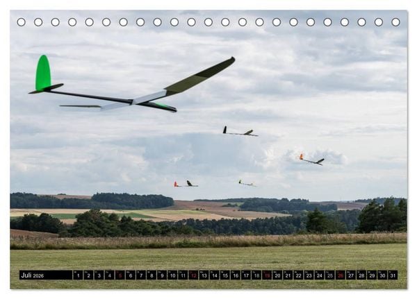 Produktbild: Modellflugkalender 2026 (Tischkalender 2026 DIN A5 quer), CALVENDO Monatskalender