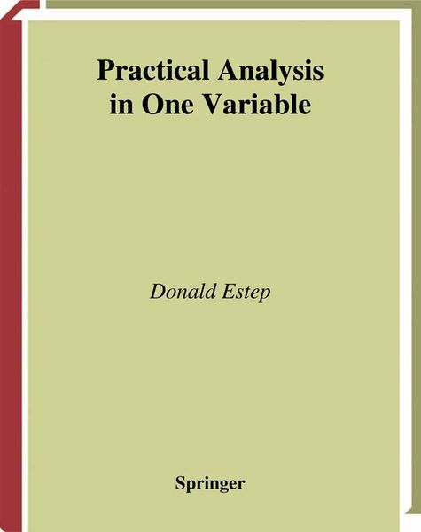 Produktbild: Practical Analysis in One Variable