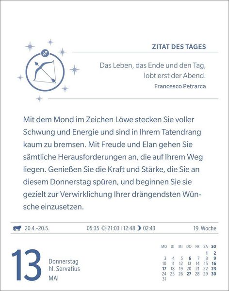 Produktbild: Sch&uuml;tze Sternzeichenkalender 2027 - Tagesabrei&szlig;kalender - Ihr Horoskop f&uuml;r jeden Tag