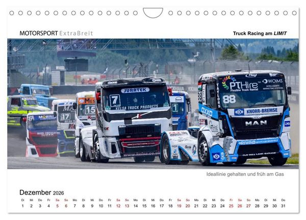 Produktbild: Truck Racing am LIMIT - Panoramabilder (Wandkalender 2026 DIN A4 quer), CALVENDO Monatskalender