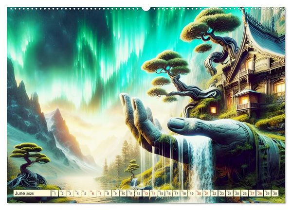 Produktbild: Nature Genesis - The hand of life (High Quality Premium Wall Calendar 2026 DIN A2 landscape),CALVENDO 12 Month Wall Calendar
