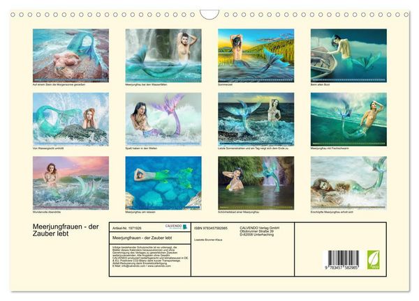 Produktbild: Meerjungfrauen - der Zauber lebt (Wandkalender 2026 DIN A3 quer), CALVENDO Monatskalender