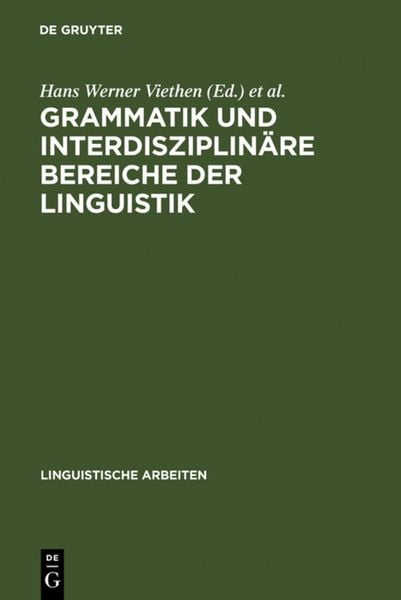 Produktbild: Grammatik und interdisziplin&auml;re Bereiche der Linguistik