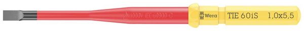 Produktbild: Wera Kraftform Kompakt VDE 60 iS 1,0 x 5,5 x 157mm TIE Elektriker Schlitz Wechselklinge 5.5mm