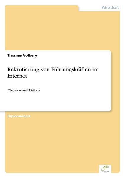 Produktbild: Rekrutierung von F&uuml;hrungskr&auml;ften im Internet