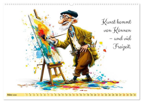 Produktbild: Endlich Rente - So macht Ruhestand Spa&szlig;! (hochwertiger Premium Wandkalender 2026 DIN A2 quer), Kunstdruck in Hochglanz