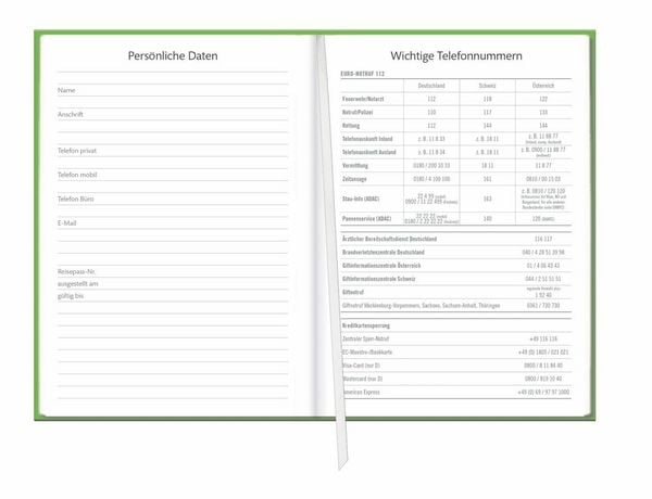 Produktbild: Kalenderbuch A6 gr&uuml;n 2027