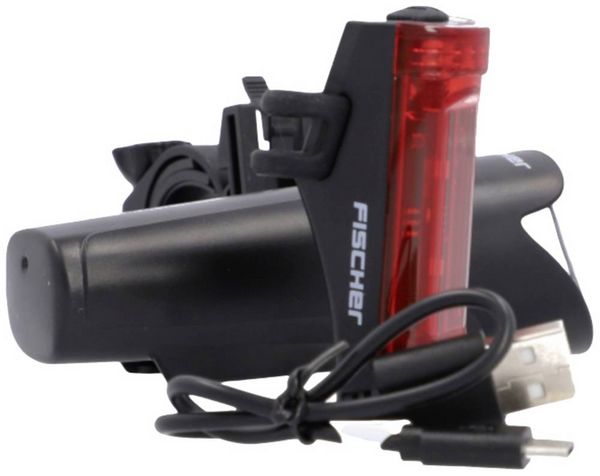 Produktbild: FISCHER FAHRRAD Fahrradbeleuchtung Set 45 LUX, small-box LED Schwarz