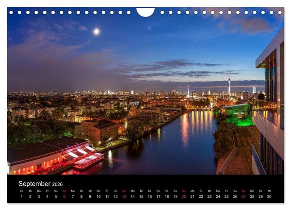 Produktbild: Die Blaue Stunde in Berlin (Wandkalender 2026 DIN A4 quer), CALVENDO Monatskalender