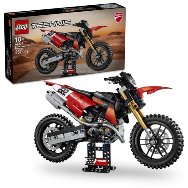 Produktbild: LEGO Technic Ducati Desmo450 MX Factory Motorrad Spielzeug 42238