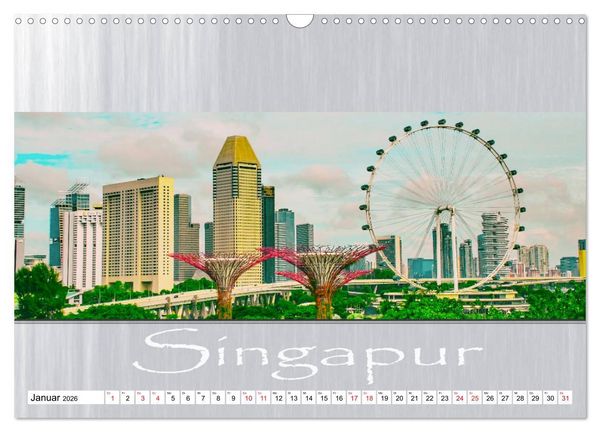 Produktbild: Singapur - Panoramablick (Wandkalender 2026 DIN A3 quer), CALVENDO Monatskalender