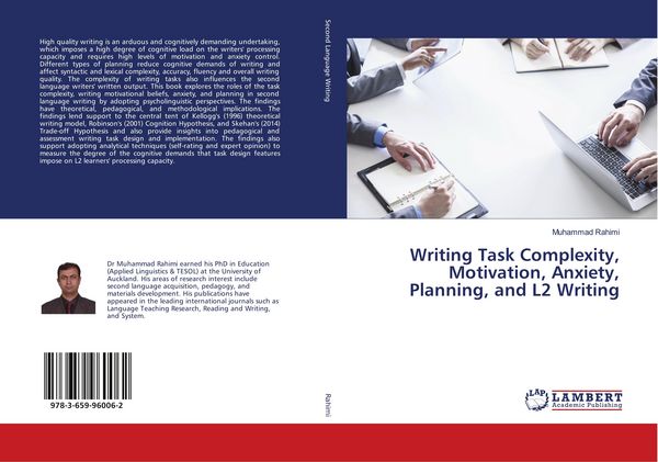 Produktbild: Writing Task Complexity, Motivation, Anxiety, Planning, and L2 Writing