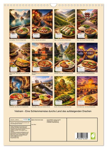 Produktbild: Vietnam - Eine Schlemmerreise durchs Land des aufsteigenden Drachen (Wandkalender 2027 DIN A3 hoch), CALVENDO Monatskalender
