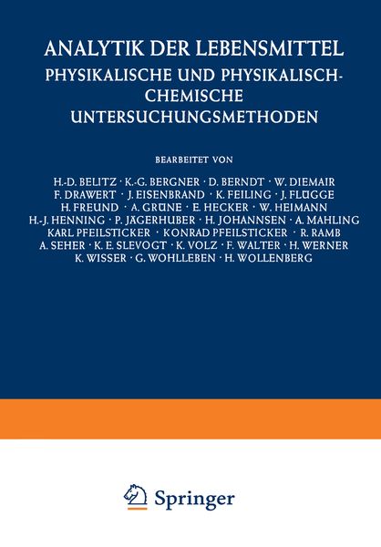 Produktbild: Analytik der Lebensmittel