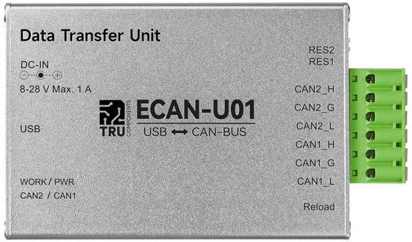 Produktbild: TRU COMPONENTS TC-12626060 TC-ECAN-U01 CAN Umsetzer USB, CAN Bus 5 V/DC 1St.
