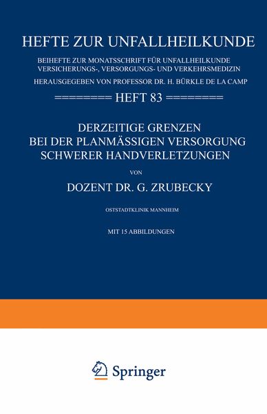 Produktbild: Derzeitige Grenzen bei der Planm&auml;ssigen Versorgung Schwerer Handverletzungen
