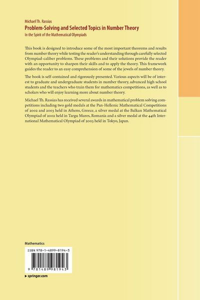 Produktbild: Problem-Solving and Selected Topics in Number Theory