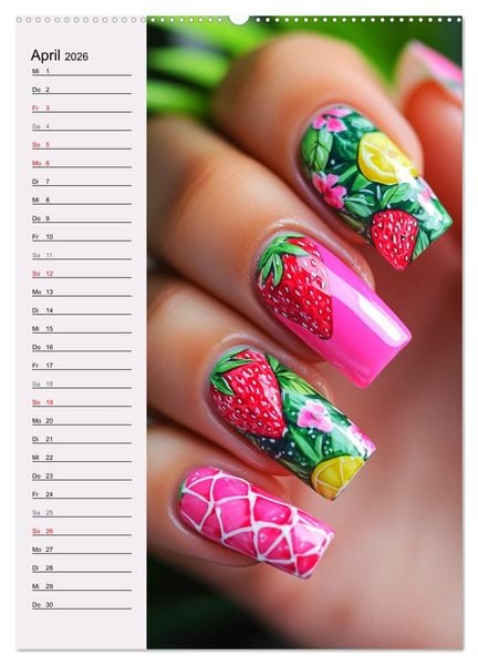 Produktbild: Nageldesign. Au&szlig;ergew&ouml;hnliche Fingern&auml;gel (hochwertiger Premium Wandkalender 2026 DIN A2 hoch), Kunstdruck in Hochglanz
