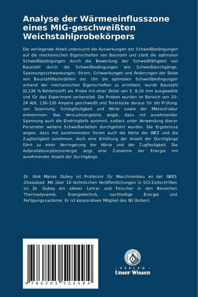 Produktbild: Analyse der W&auml;rmeeinflusszone eines MIG-geschwei&szlig;ten Weichstahlprobek&ouml;rpers