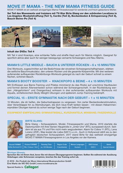 Produktbild: Move it Mama -Schwangerschafts- & R&uuml;ckbildungstraining Folge 4: Bauch, Beine und Po [2 DVDs]