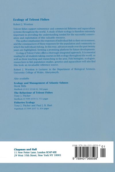 Produktbild: Ecology of Teleost Fishes