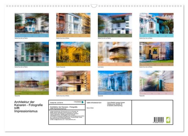 Produktbild: Architektur der Kanaren - Fotografie trifft Impressionismus (Wandkalender 2027 DIN A2 quer), CALVENDO Monatskalender
