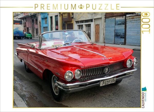 CALVENDO Puzzle Der Oldtimer BUICK INVICTA aus dem Jahre 1959 in Havanna | 1000 Teile Lege-Größe 64x48cm Foto-Puzzle für glückliche Stunden