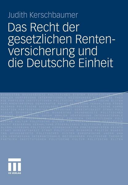 Produktbild: Das Recht der gesetzlichen Rentenversicherung und die Deutsche Einheit