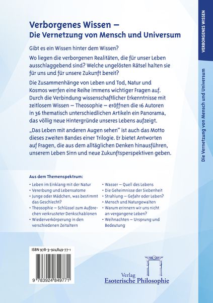 Produktbild: Verborgenes Wissen - Die Vernetzung von Mensch und Universum