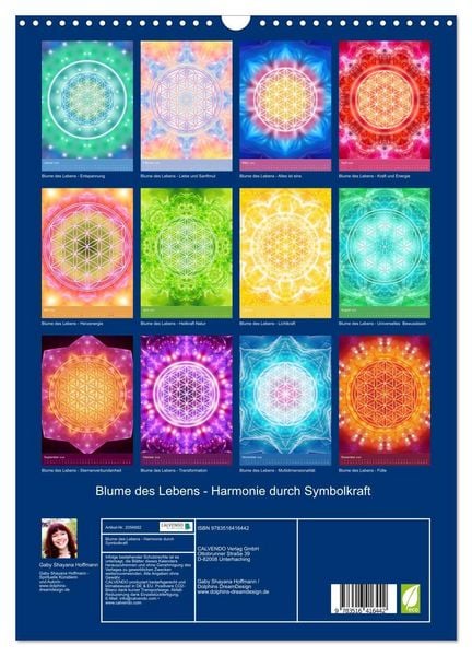 Produktbild: Blume des Lebens - Harmonie durch Symbolkraft (Wandkalender 2026 DIN A3 hoch), CALVENDO Monatskalender