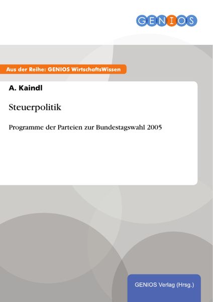 Produktbild: Steuerpolitik