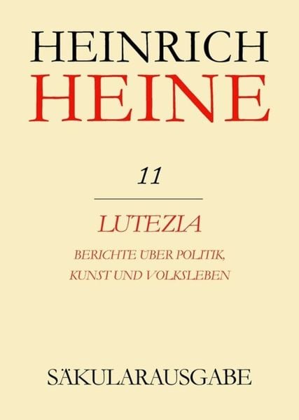 Produktbild: Lutezia. Berichte &uuml;ber Politik, Kunst und Volksleben
