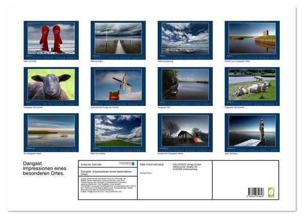 Produktbild: Dangast. Impressionen eines besonderen Ortes. (Wandkalender 2026 DIN A2 quer), CALVENDO Monatskalender