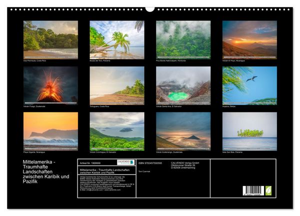 Produktbild: Mittelamerika - Traumhafte Landschaften zwischen Karibik und Pazifik (Wandkalender 2026 DIN A2 quer), CALVENDO Monatskalender