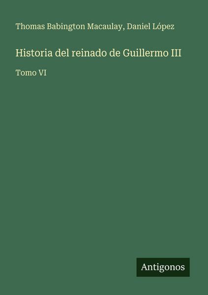 Produktbild: Historia del reinado de Guillermo III