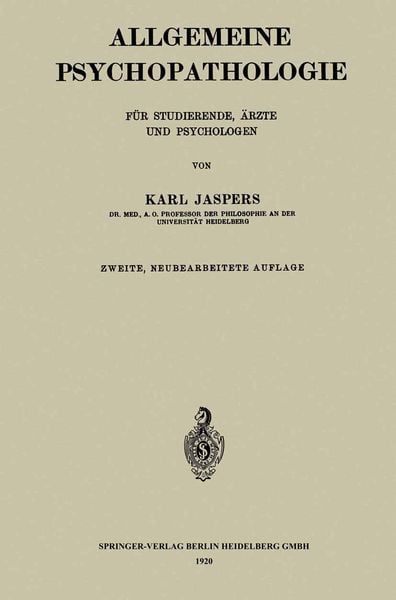Produktbild: Allgemeine Psychopathologie f&uuml;r Studierende, &Auml;rzte und Psychologen