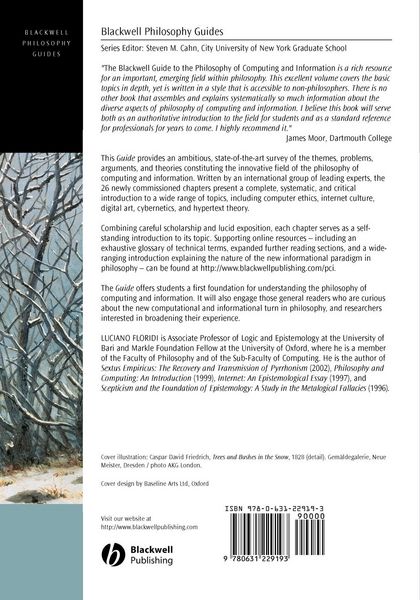 Produktbild: The Blackwell Guide to the Philosophy of Computing and Information