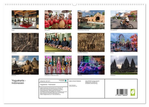 Produktbild: Yogyakarta - Indonesien (hochwertiger Premium Wandkalender 2026 DIN A2 quer), Kunstdruck in Hochglanz