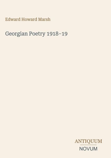 Produktbild: Georgian Poetry 1918-19