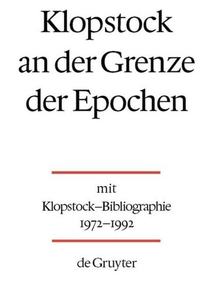 Produktbild: Klopstock an der Grenze der Epochen