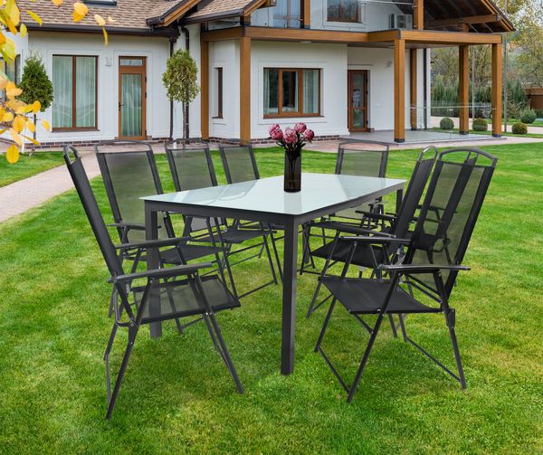 Produktbild: 9-tlg Sitzgruppe Gartenm&ouml;bel Tisch St&uuml;hle Set 189M