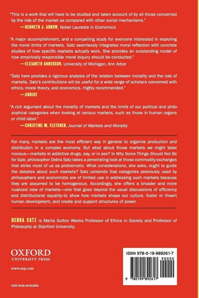 Produktbild: Why Some Things Should Not Be for Sale