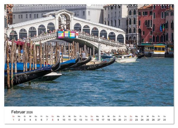 Produktbild: Die Attraktionen von Venedig (hochwertiger Premium Wandkalender 2026 DIN A2 quer), Kunstdruck in Hochglanz