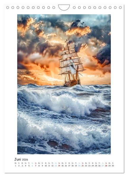 Produktbild: Segelnde Sch&ouml;nheit (Wandkalender 2026 DIN A4 hoch), CALVENDO Monatskalender
